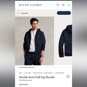 Double-Knit Full-Zip Hoodie
Polo Ralph Lauren